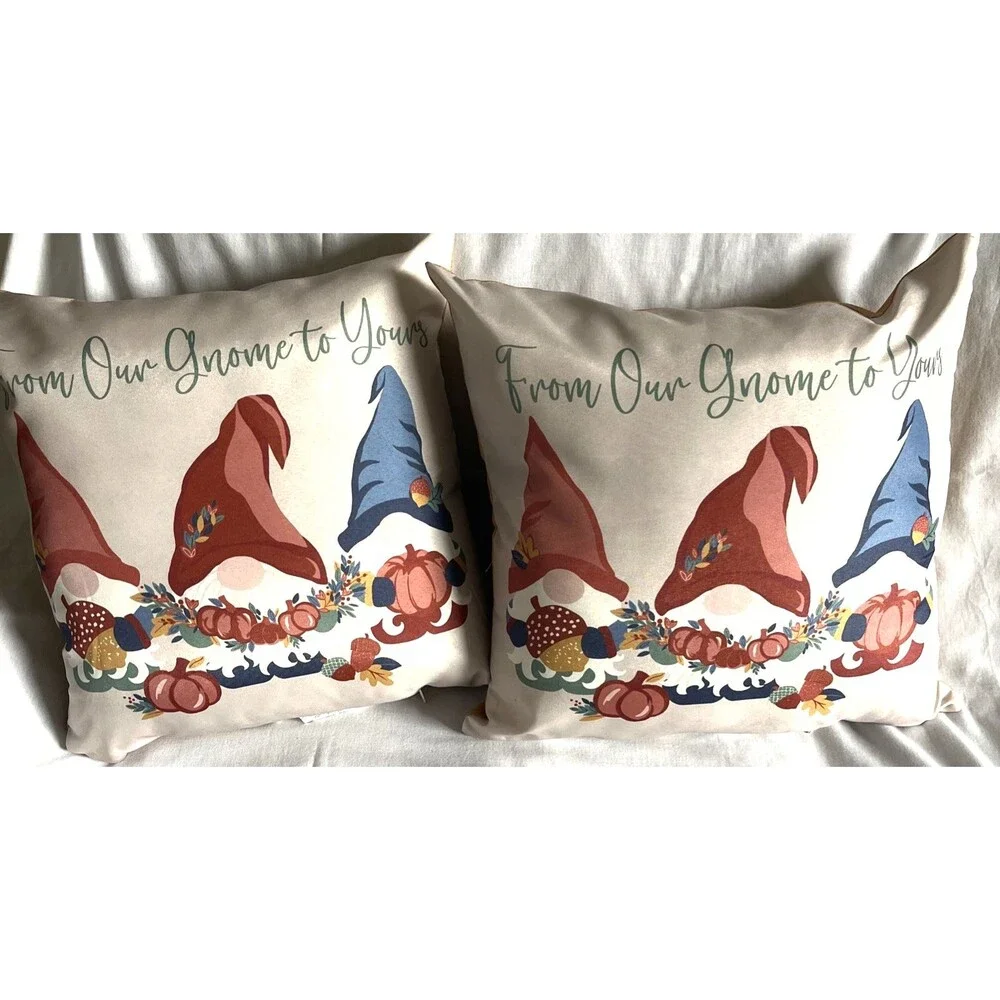 Lot of 2 Mainstays Outdoor Square Pillows From Our Gnome to Yours 16
